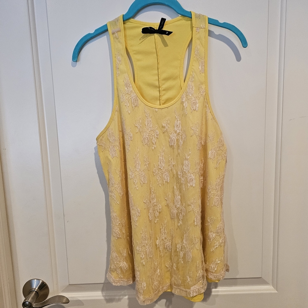 Yellow Lace Cami Top M
